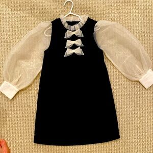 Janie & Jack navy blue velvet dress size 6